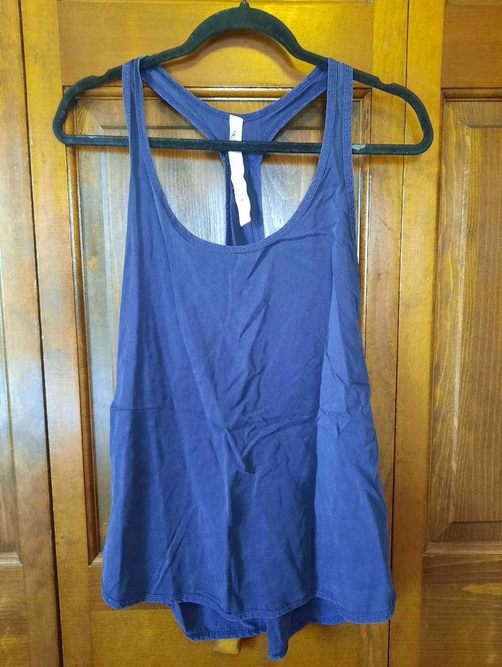 Lululemon Athletica 100% Lyocell Brushed Navy Blue Racerback Tank Top Size 8